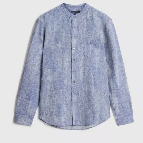 Men’s John Varvatos Blue Button Down Shirt - Picture 5 of 6